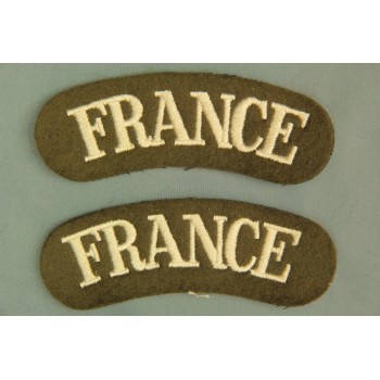 TITRES D'EPAULE FFL/SAS/FNFL N°4 COMMANDO "FRANCE" (LA PAIRE) GB 2°GM