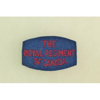 TITRE D’ÉPAULE ROYAL REGIMENT OF CANADA 2ème GM