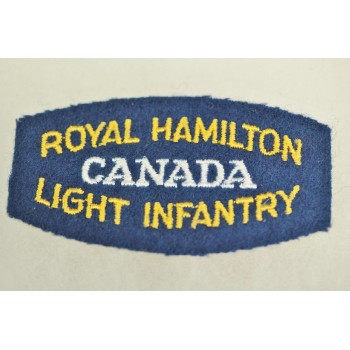 TITRE D' EPAULE ROYAL HAMILTON LIGHT INFANTRY CANADA 2ème GM