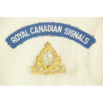 Ensemble d'insignes Royal Canadian Signals 2ème GM