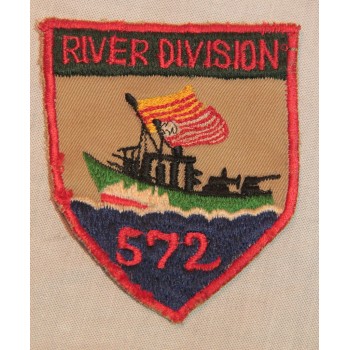 INSIGNE TISSUS RIVER DIVISION 572 US NAVY VIETNAM