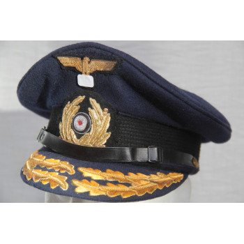 CASQUETTE D'OFFICIER KRIEGSMARINE 2ème GM REPRODUCTION- KRIEGSMARINE OFFICER CAP COPY