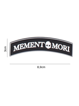 PATCH 3D PVC MEMENTO MORI NOIR