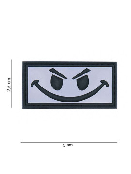 PATCH 3D PVC EVIL SMILEY BLANC